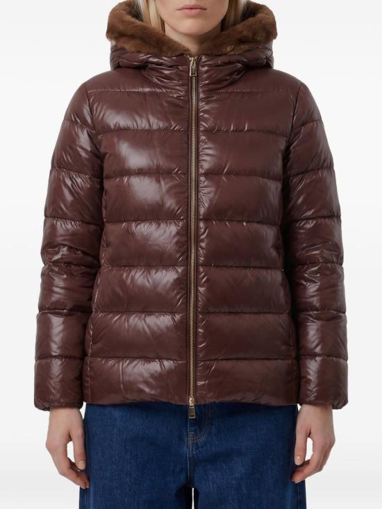 26FW 에르노 밍크 퍼 이펙트 파카 재킷 PI002312D 12017Z8810 MARRONE