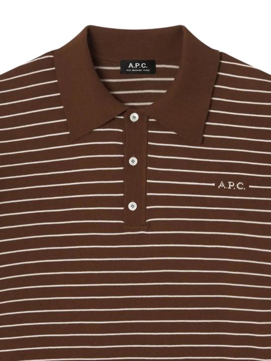 26FW 아페쎄 폴로 티셔츠 COHLPH23481 TCA Marrone - A.P.C.