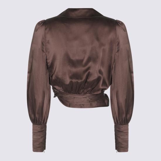 26FW 짐머만 긴팔 티셔츠 4913TF26R BCH BITTER CHOCOLATE - ZIMMERMANN
