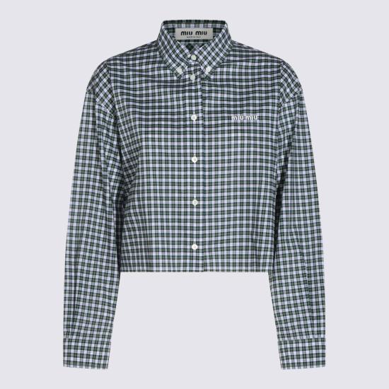 26FW 미우미우 셔츠 MK1659SOOO 19U3F0A8Z BIANCO VERDE