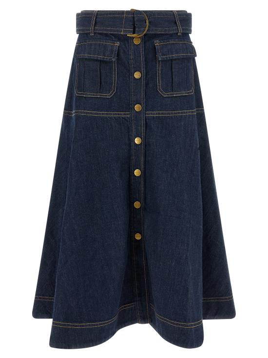 26FW 짐머만 미디 스커트 0520SF26RHABL Blue