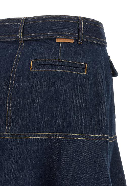 26FW 짐머만 미디 스커트 0520SF26RHABL Blue - ZIMMERMANN