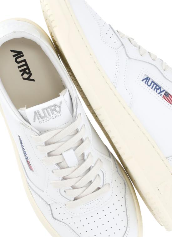 26FW 오트리 메달리스트 로우 레더 스니커즈 AULW LL15WHT WHT WHITE - AUTRY