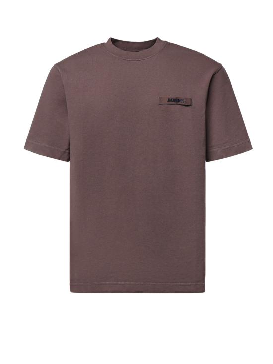 26FW 자크뮈스 그로그랭 로고 티셔츠 TSM00133AJ00226 850 BROWN