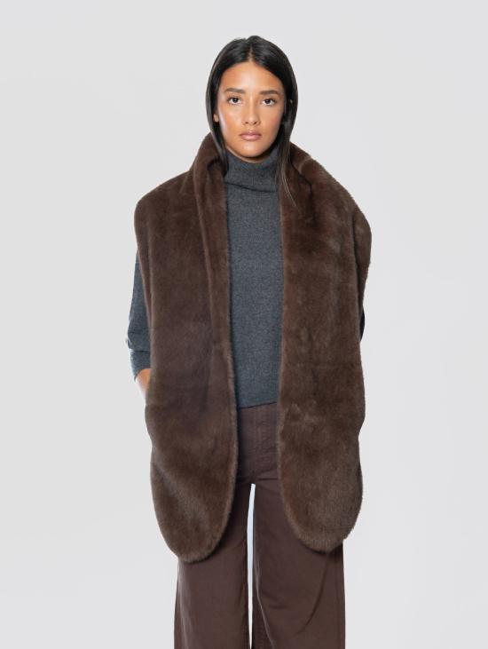 26FW 파로쉬 머플러/스카프 Stola in Ecopelliccia Marrone