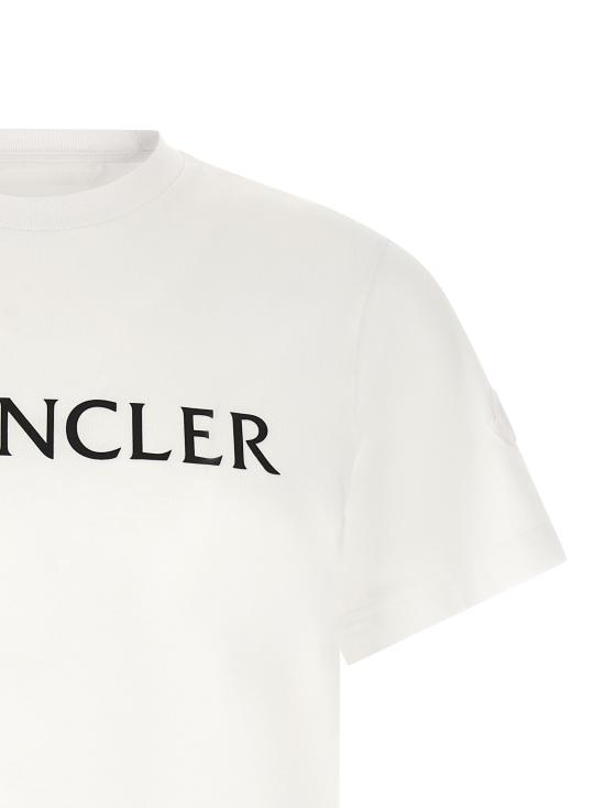 26FW 몽클레어 반팔 티셔츠 그래픽 로고 티셔츠 (흰색) - MONCLER