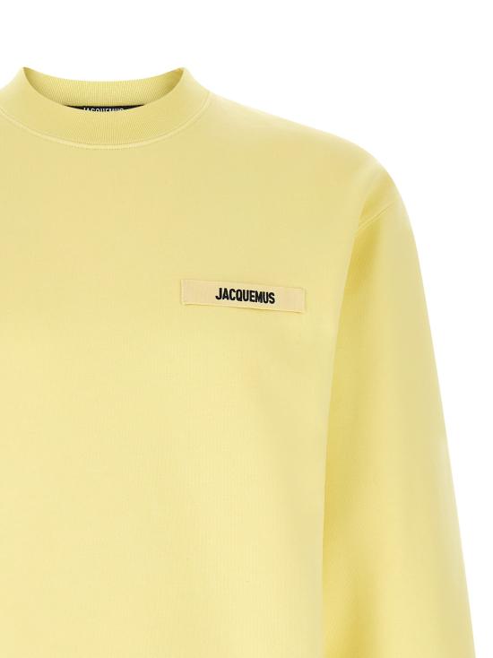 26FW 자크뮈스 긴팔 티셔츠 르 그로 그레인 스웨트셔츠 옐로우 - JACQUEMUS