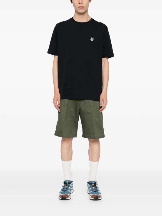 26FW 메종키츠네 폭스 헤드 컴포트 티셔츠 PM00108KJ7025 P199 BLACK - MAISON KITSUNE