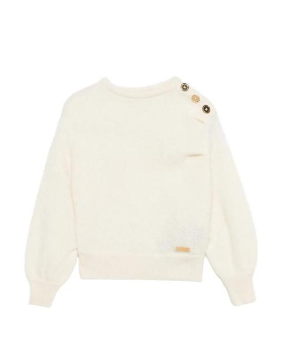 26FW [키즈] 발망 니트/스웻셔츠 BZ9A60 W0219 102OR OFF WHITE