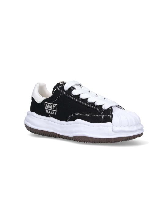 26FW 메종 미하라 야스히로 블레이키 OG 솔 캔버스 로우탑 스니커즈 A08FW735 BLACK - MAISON MIHARA YASUHIRO