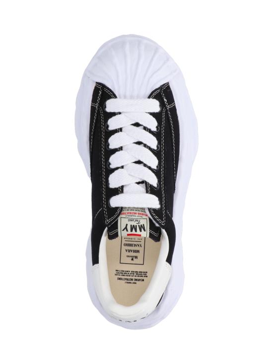 26FW 메종 미하라 야스히로 블레이키 OG 솔 캔버스 로우탑 스니커즈 A08FW735 BLACK - MAISON MIHARA YASUHIRO