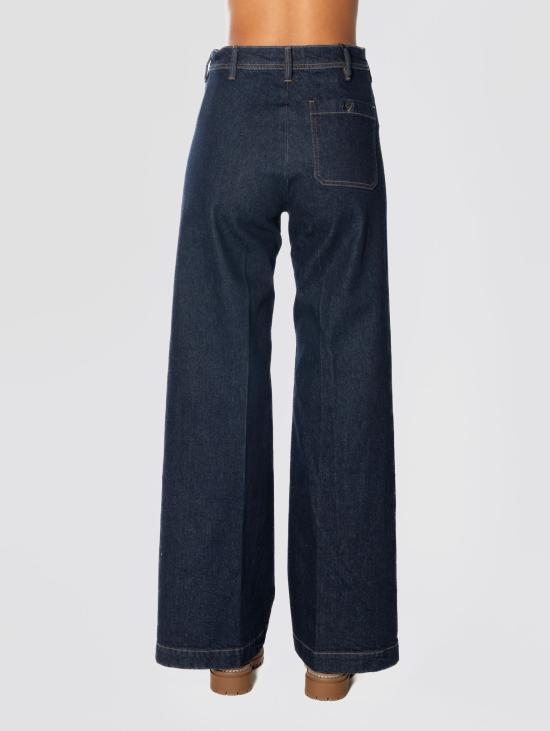 26FW 랄프 로렌 데님 팬츠 데님 스트레치 소재의 플레어 진, 비튼 블루 색상 - RALPH LAUREN