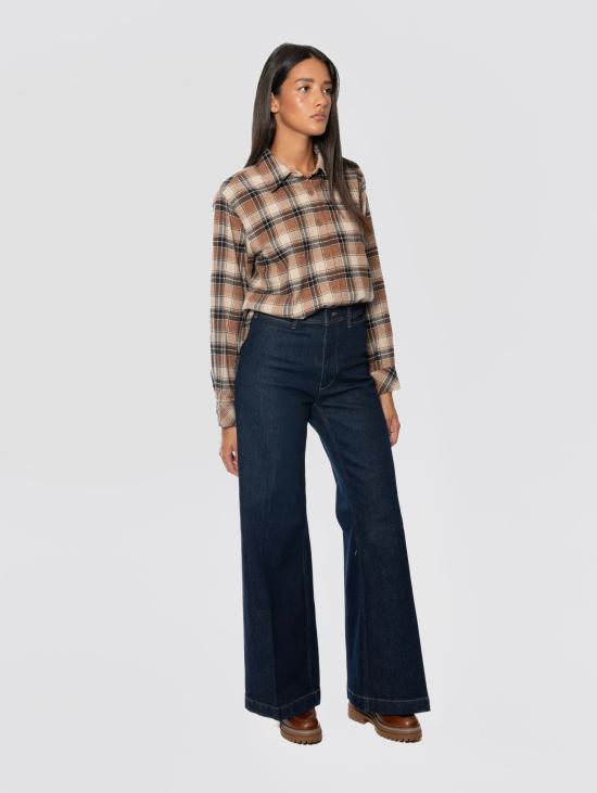 26FW 랄프 로렌 데님 팬츠 데님 스트레치 소재의 플레어 진, 비튼 블루 색상 - RALPH LAUREN