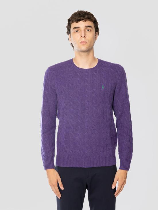 26FW 랄프 로렌 스웨터 미스토 캐시미어 비올라 소재의 Maglia Girocollo