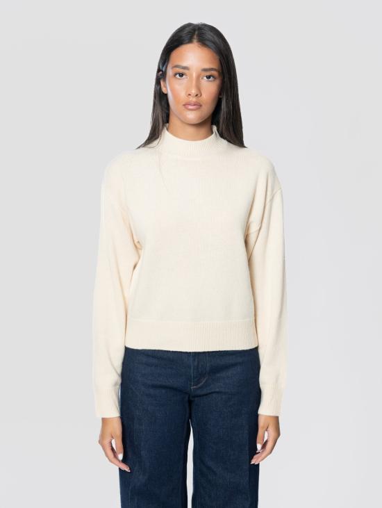 26FW 핑코 스웨터 캐시미어 베이지 색상의 Maglia Collo Lupetto