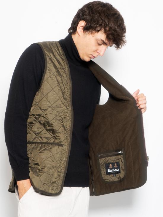 26FW 바버 베스트 질레 트라푼타토 Polarquilt Verde - BARBOUR