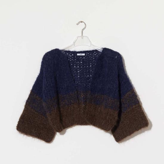  마이아미 가디건 섀기 알파카 S/S 카디건 킹피셔 - MAIAMI