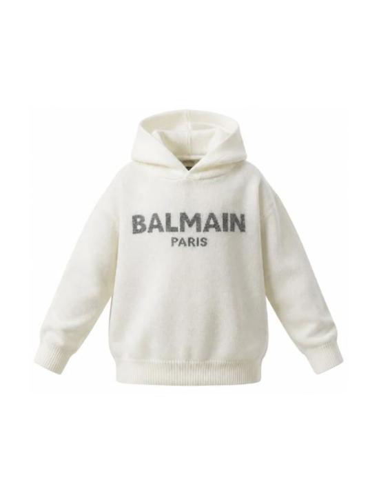 26FW [키즈] 발망 니트/스웻셔츠 BZ9H00 Z3404 101GR WHITE GREY