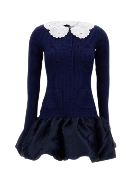 26SS 셀프 포트레이트 숏 원피스 RS26106SBNAVY Blue