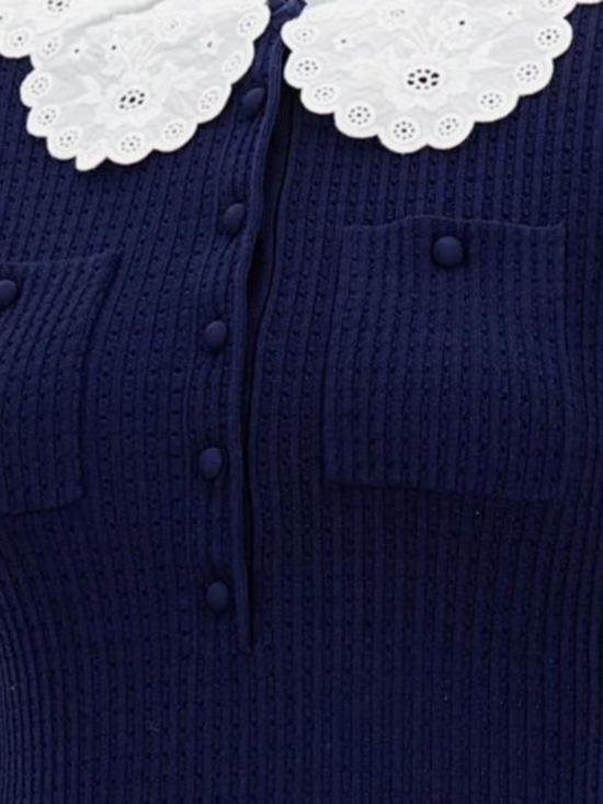 26SS 셀프 포트레이트 숏 원피스 RS26106SBNAVY Blue - SELF PORTRAIT