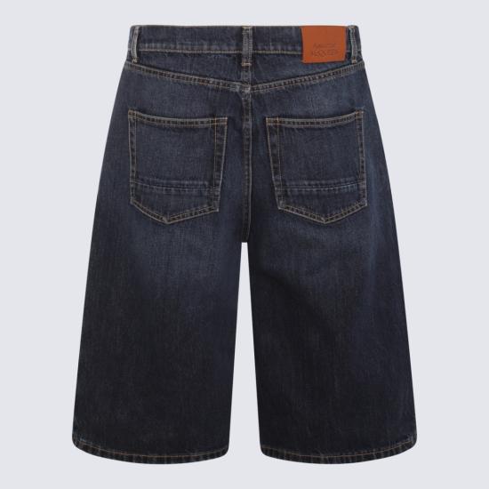  알렉산더 맥퀸 숏팬츠 765475QYAAQ4211 Blue - ALEXANDER MCQUEEN