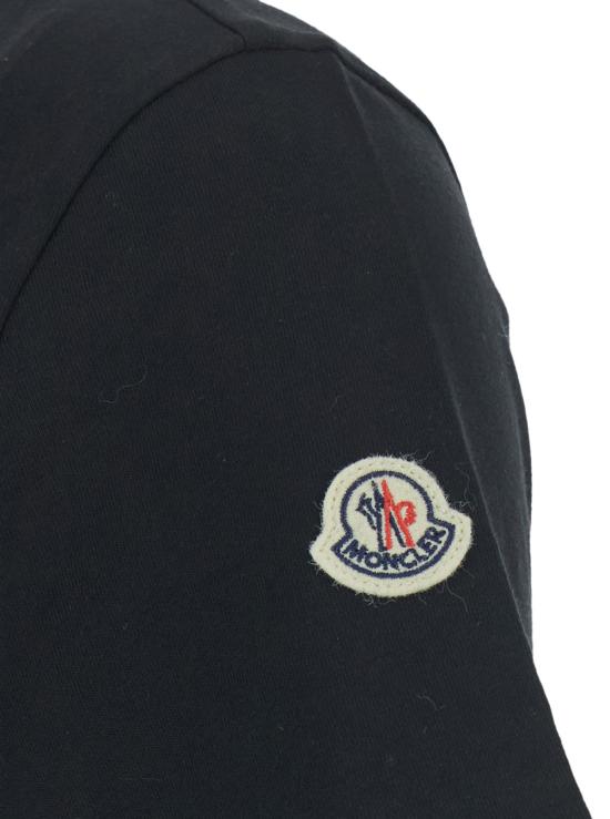 26FW 몽클레어 자수 토널 로고 코튼 티셔츠 8C00021 89AUO 999 BLACK DOM - MONCLER
