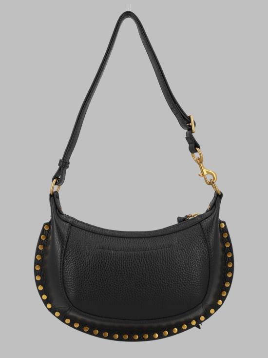 26FW 이자벨마랑 오스칸 문 풀 그레인 레더 스터드 바게트 숄더백 PP0003FA D1C04M01BK BLACK - ISABEL MARANT