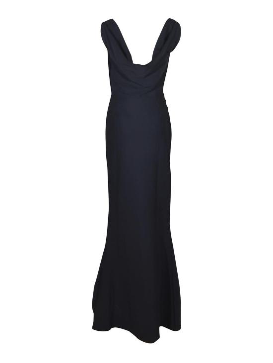 26SS 키아라보니 롱 원피스 ABLAJOURLONGBS37 Black - CHIARA BONI