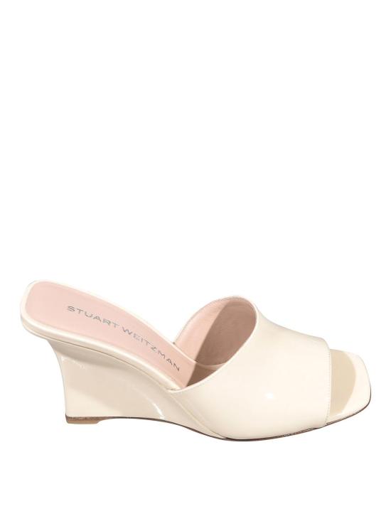 26SS 스튜어트 와이츠먼 뮬/슬리퍼 VINNIEWEDGEMULE85LINEN LIGHT BEIGE