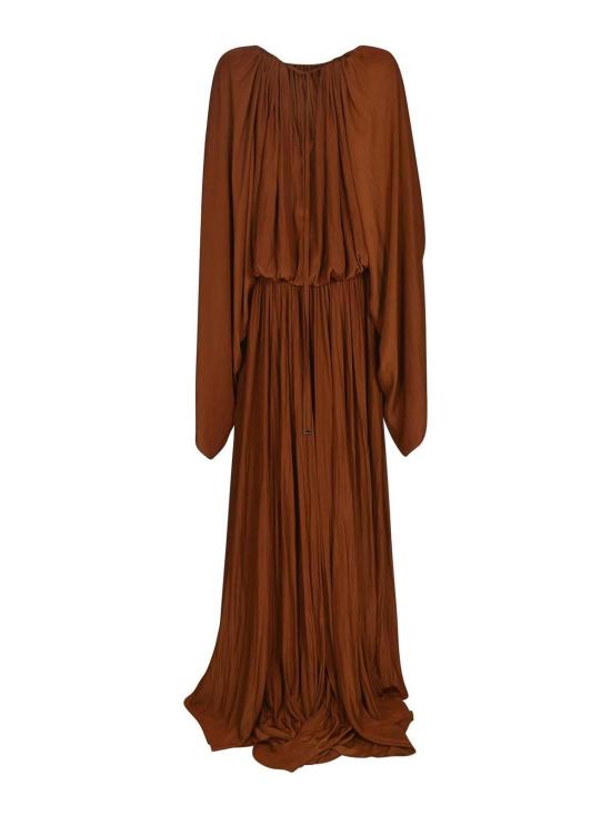 25FW 랑방 롱 원피스 RWDR00544778H25657 BROWN - LANVIN