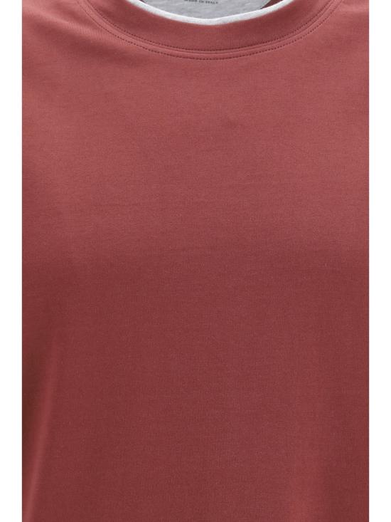 26FW 브루넬로 쿠치넬리 자수 로고 티셔츠 M0B137427 CGL17 LAVA - BRUNELLO CUCINELLI