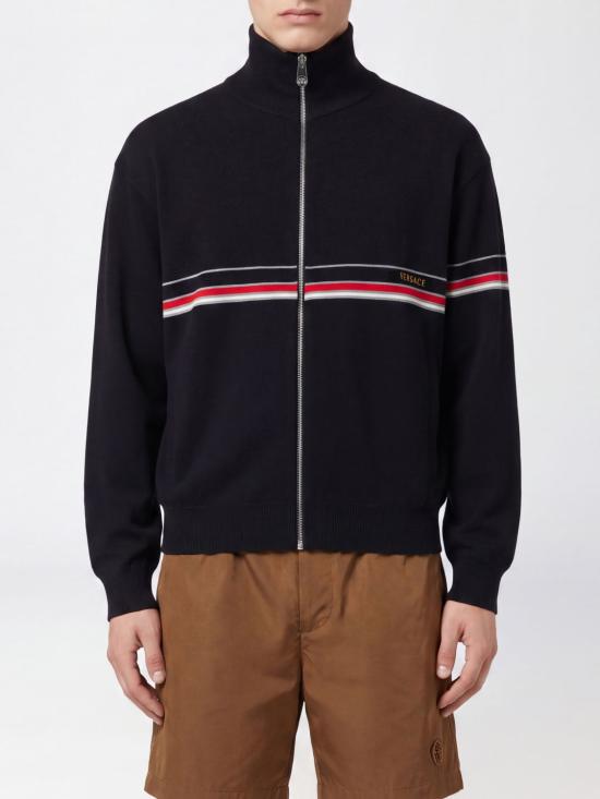 26FW 베르사체 집업 니트 10257421A18340 1B000 Black