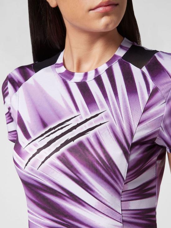 26SS 플레인스포츠 반팔 티셔츠 SACCWTK2714STE003N 30 Violet - PLEIN SPORT