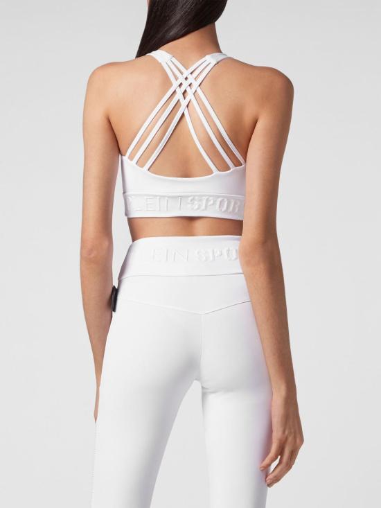 26SS 플레인스포츠 탑 SACCWJU0011STE003N 01 White - PLEIN SPORT