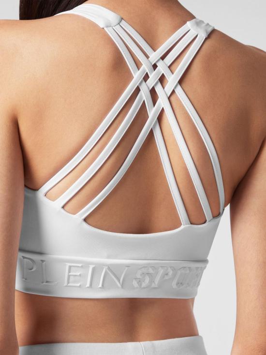 26SS 플레인스포츠 탑 SACCWJU0011STE003N 01 White - PLEIN SPORT