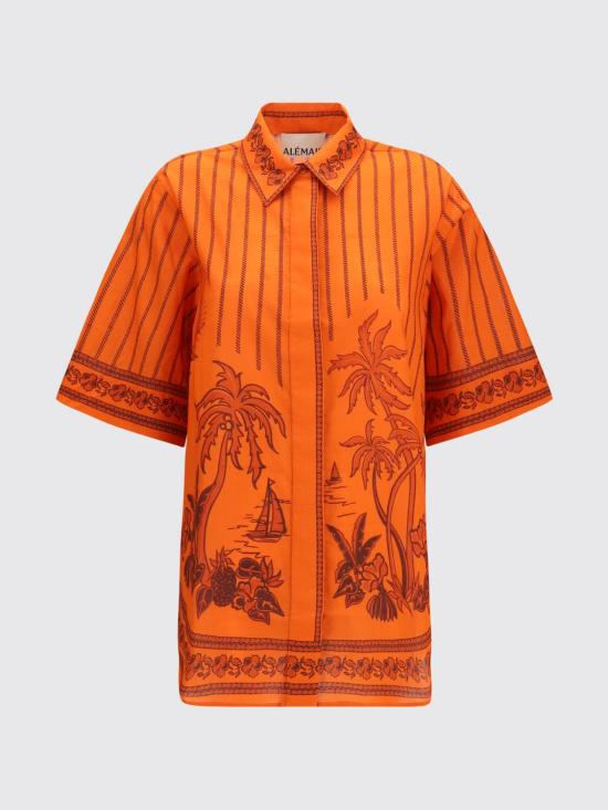 26FW 알레메 블라우스 7268T Orange - ALEMAIS