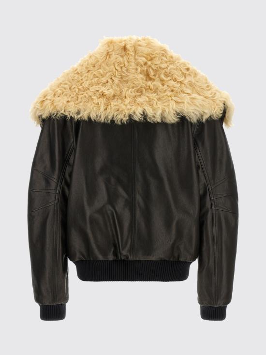 26FW 디 아티코 가죽 자켓 261WCB00129LBT166AA 418 Black - THE ATTICO