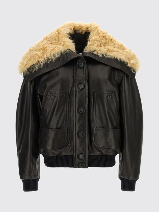 26FW 디 아티코 가죽 자켓 261WCB00129LBT166AA 418 Black - THE ATTICO