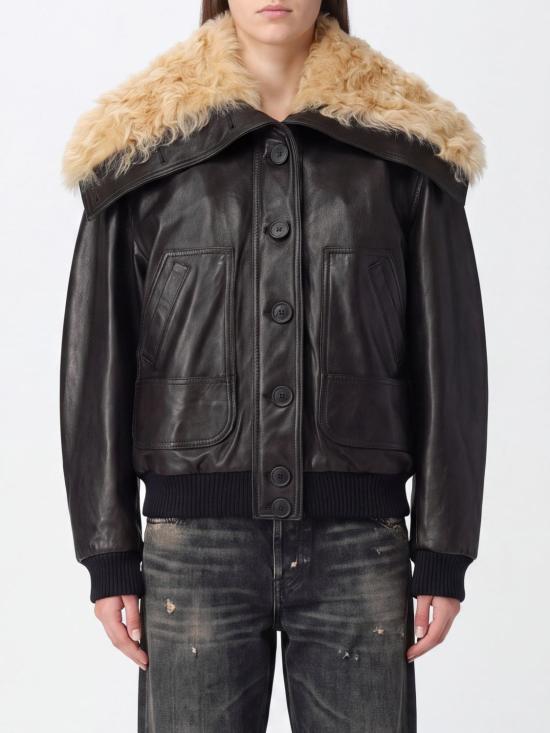 26FW 디 아티코 가죽 자켓 261WCB00129LBT166AA 418 Black