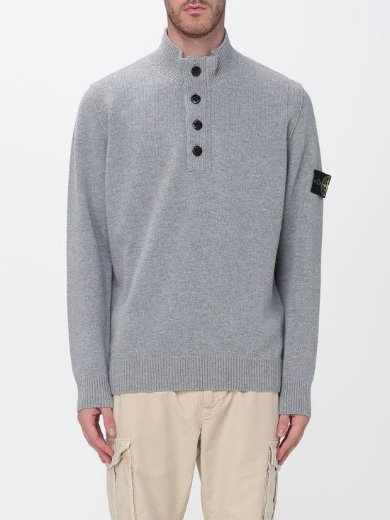 26FW 스톤 아일랜드 램스울 하프집 점퍼 램스울 하프집 점퍼 5100040S00A3 V0M60 Grey