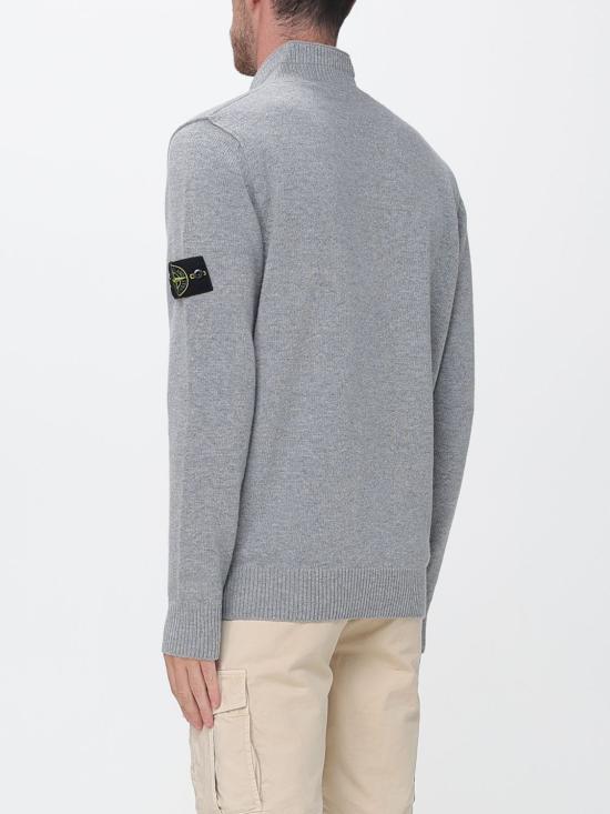26FW 스톤 아일랜드 램스울 하프집 점퍼 램스울 하프집 점퍼 5100040S00A3 V0M60 Grey - STONE ISLAND