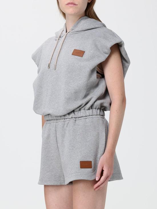 26FW 펜디 후드 티셔츠 FS9798AW8B F0TAZ Grey - FENDI