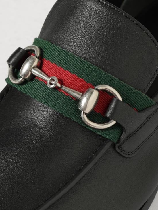 26FW 구찌 코모 홀스빗 레더 로퍼 874936AAGSM 1060 Black - GUCCI