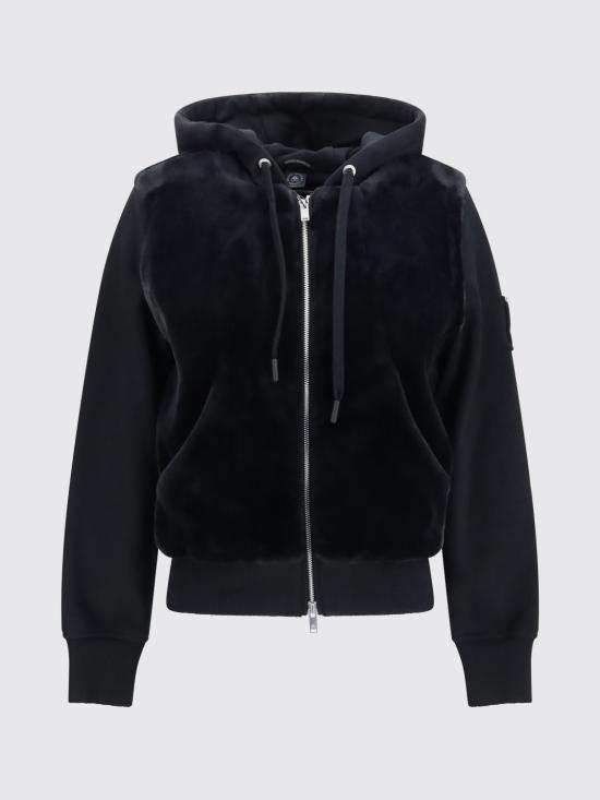 26FW 무스너클 후드 티셔츠 M15LS610 292 Black - MOOSE KNUCKLES