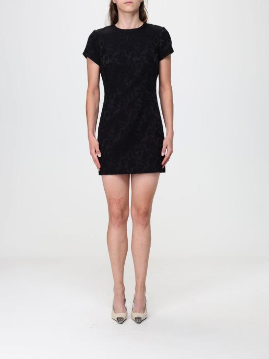 26FW 생로랑 롱 원피스 A002HIY3L66 1000 Black