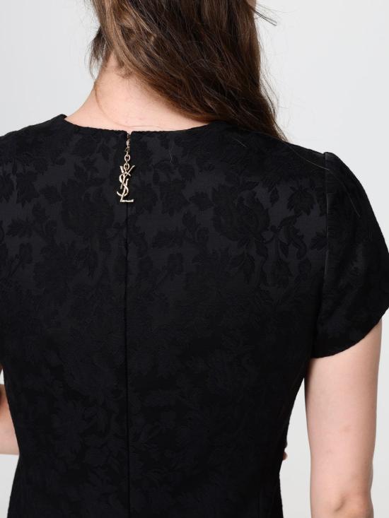 26FW 생로랑 롱 원피스 A002HIY3L66 1000 Black - SAINT LAURENT