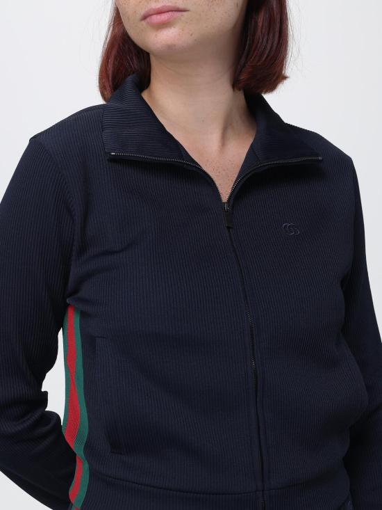 26FW 구찌 립 코튼 저지 집업 스웨트셔츠 립 코튼 저지 집업 스웨트셔츠 875656XJHYN 4294 Navy - GUCCI