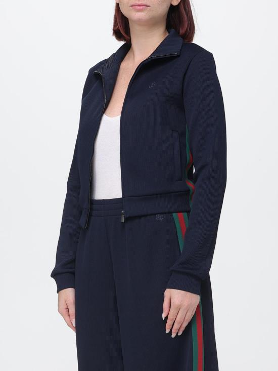 26FW 구찌 립 코튼 저지 집업 스웨트셔츠 립 코튼 저지 집업 스웨트셔츠 875656XJHYN 4294 Navy - GUCCI