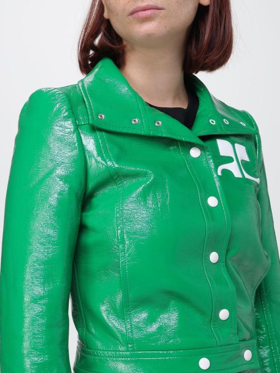 26FW 쿠레쥬 가죽 자켓 826CBL005VY0014 8000 Green - COURREGES