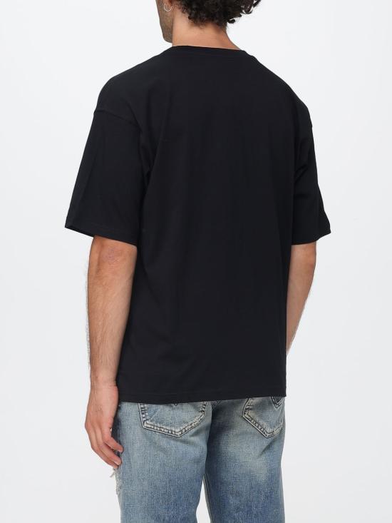 26FW 디젤 T-박스트-Div 로고 패치 티셔츠 A149430GRAI 9XX Black - DIESEL